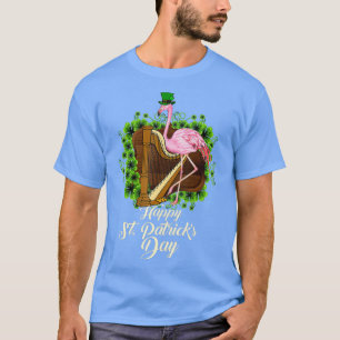 Irish Flamingo Green Saint Patrick Day Lucky St T-shirt