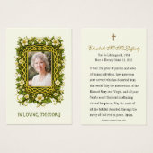 Irish Floral Celtic Memorial In Loving Memory (Devant & derrière)