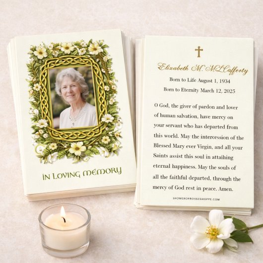 Irish Floral Celtic Memorial In Loving Memory