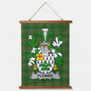 Irish Flower Coat of Arms Family Crest Hangend Wandkleed
