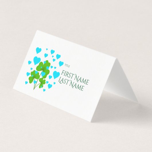 Irish Folded Card for party table number (Front)
