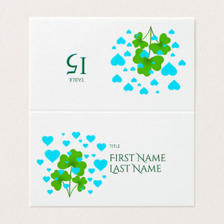 Irish Folded Card for party table number