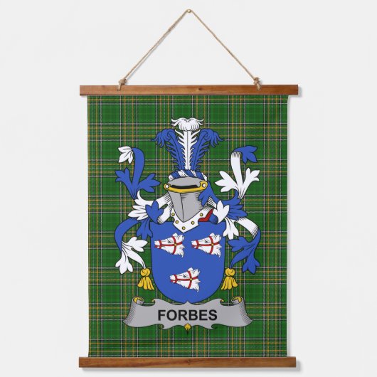 Irish Forbes familiewapen Crest Hangend Wandkleed (Voorkant)