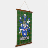 Irish Forbes familiewapen Crest Hangend Wandkleed (Gebogen)