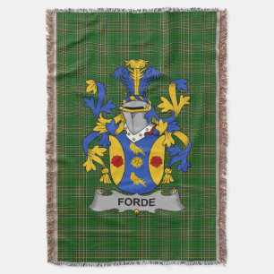 Irish Forde of Consnave Coat of Arms Family Crest Deken