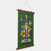 Irish Forde of Consnave Coat of Arms Family Crest Hangend Wandkleed (Gebogen)