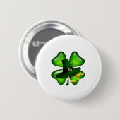 Irish Four Leaf Clover Lucky Shamrocks Ronde Button 5,7 Cm (Voorkant /achterkant)