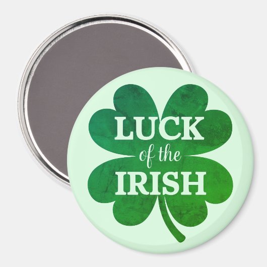 Irish Four Leaf Clover Magneet (Voorkant / Achterkant)