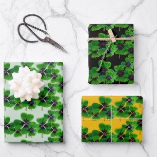 Irish Four Leaf Clover Pattern Inpakpapier Vel