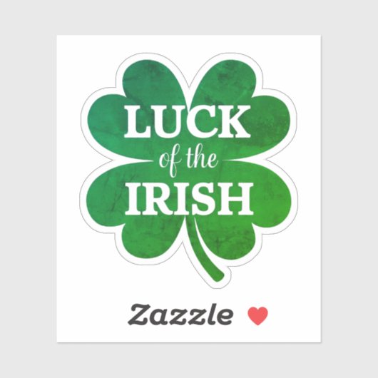 Irish Four Leaf Clover Sticker (Vel)
