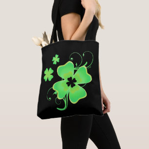  Irish Four Leaf Clover Tote Bag