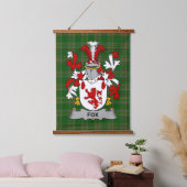 Irish Fox Coat of Arms Family Crest Hangend Wandkleed (Slaapkamer)