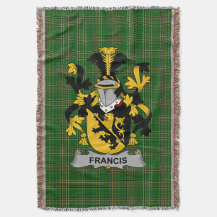 Irish Francis Coat of Arms Family Crest Ireland Deken