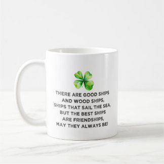 Irish Friendship Toast 4 Leaf Clover St Patricks  Koffiemok