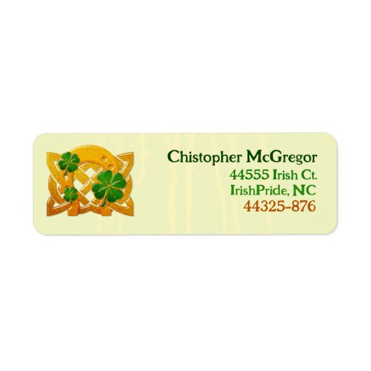 Irish Fun 3D Whimsey Etiket (Voorkant)