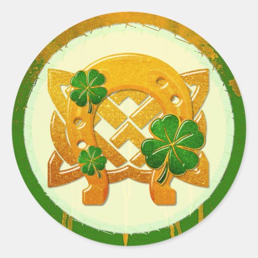 Irish Fun 3D Whimsey Ronde Sticker (Voorkant)