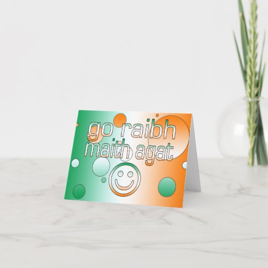 Irish Gaelic Gifts Dankuwel / Go Raibh Maith Agat Bedankkaart (Voorkant)