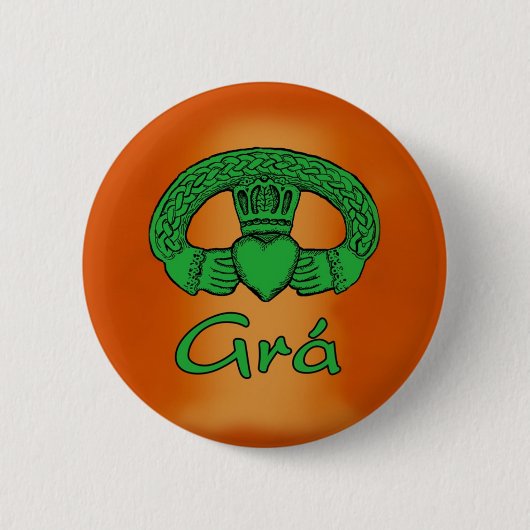 Irish Gaelic Love-knop Ronde Button 5,7 Cm (Voorkant)