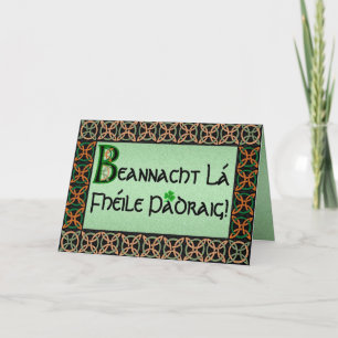 Irish Gaelic St. Patrick's Day Kaart