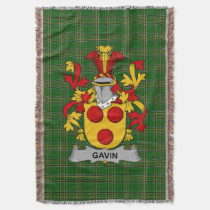 Irish Gavin of O_Gavan Wapen Familiecreet Deken