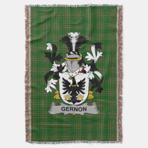 Irish Gernon of Garland Wapen van de familie Crest Deken