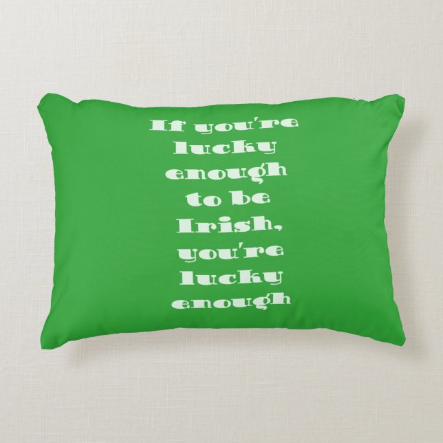 Irish Gezegden Pillow Accent Kussen (Voorkant)