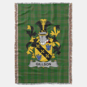 Irish Gillson Coat of Arms Family Crest Ireland Deken
