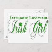 Irish Girl Briefkaart (Voorkant / Achterkant)