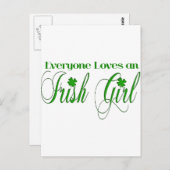 Irish Girl Briefkaart (Voorkant / Achterkant)