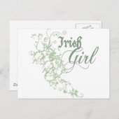 Irish Girl Briefkaart (Voorkant / Achterkant)