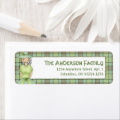 Irish Girl Doll St. Patrick's Étiquette de adresse (En situation)