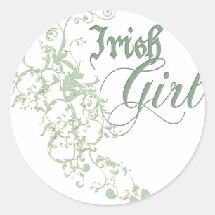 Irish Girl Ronde Sticker
