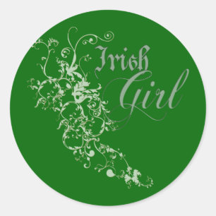 Irish Girl Ronde Sticker