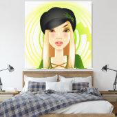 Irish Girl Wrapped Canvas (Insitu (Slaapkamer))