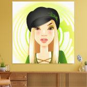 Irish Girl Wrapped Canvas (Insitu (Woonkamer))