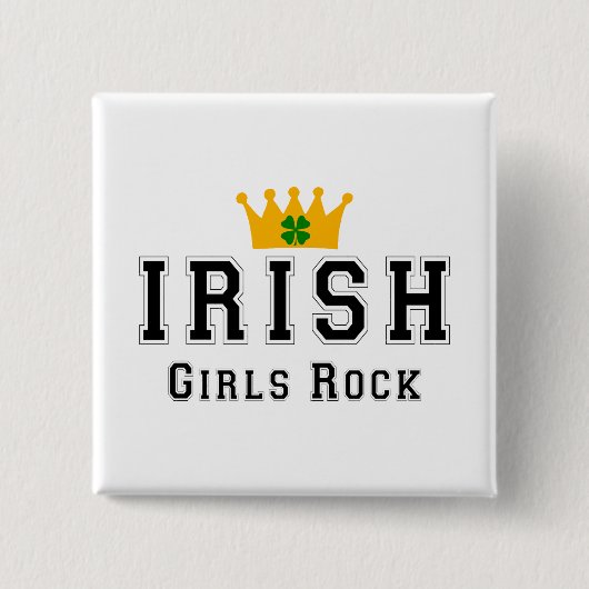 Irish Girls Rock Vierkante Button 5,1 Cm (Voorkant)