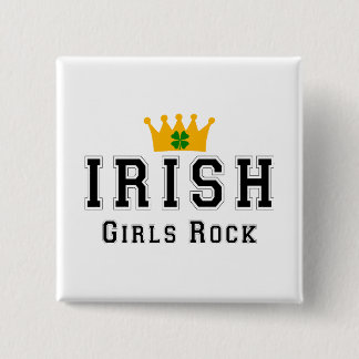 Irish Girls Rock Vierkante Button 5,1 Cm