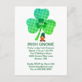 Irish Gnome Monogram Shamrock St Patricks Briefkaart (Voorkant)