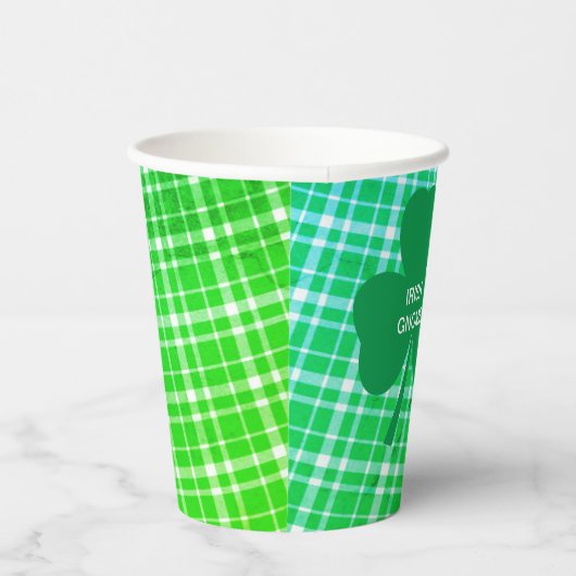 Irish Gnome Shamrock St Patrick's Papieren Bekers (Rechts)