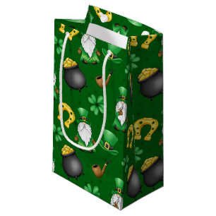 IRISH GNOMES SHAMROCKS HOEFIJZERS GOLD POTS KLEIN CADEAUZAKJE