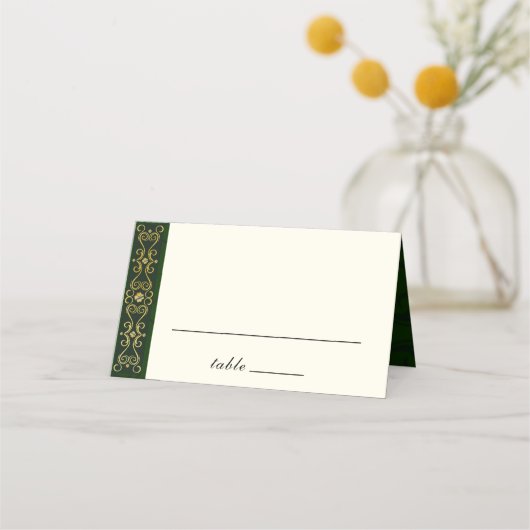 Irish Gold Dark Green Creative Artwork Wedding (Voorkant)
