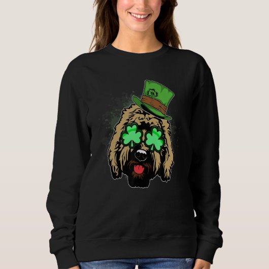 Irish Goldendoodle Doodle Dog   St Patricks Day Pe Trui (Voorkant)