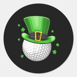 Irish Golf St Patricks Day Leprechaun Pet Shamrock Ronde Sticker