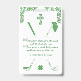 Irish Golfers' Blessing Kaart Badge