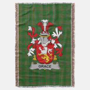 Irish Grace Coat of Arms Family Crest Ireland Deken