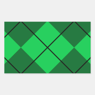 Irish Green Argyle Rechthoekige Sticker