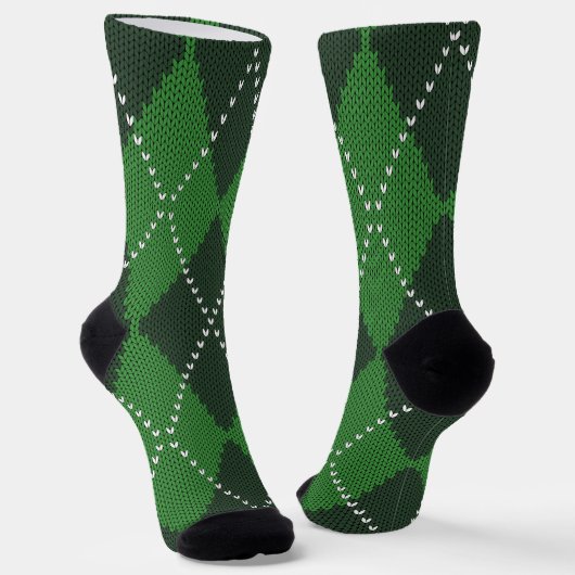 Irish Green Argyle Sokken (Gebogen)