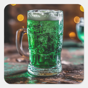 Irish Green Beer Vierkante Sticker