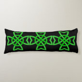 Irish Green Celtic Knot Lichaamskussen (Voorkant)