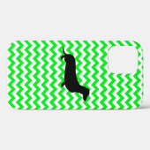 Irish Green Chevron met Dachshund Case-Mate iPhone Case (Achterkant (horizontaal))